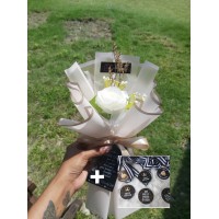 Buket Single Flowers Special White